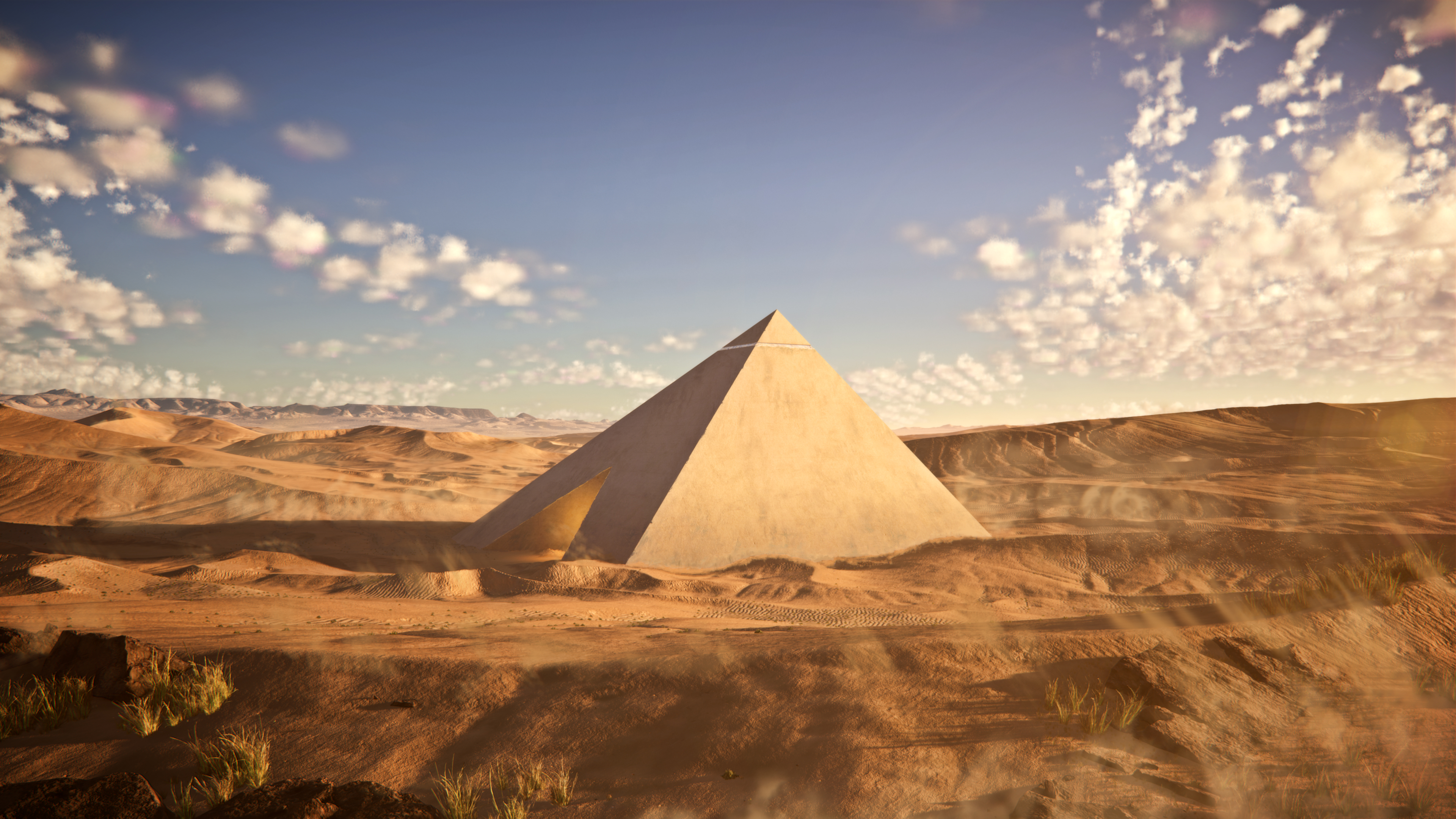 Interior view of the Pyramid gallery with light entering